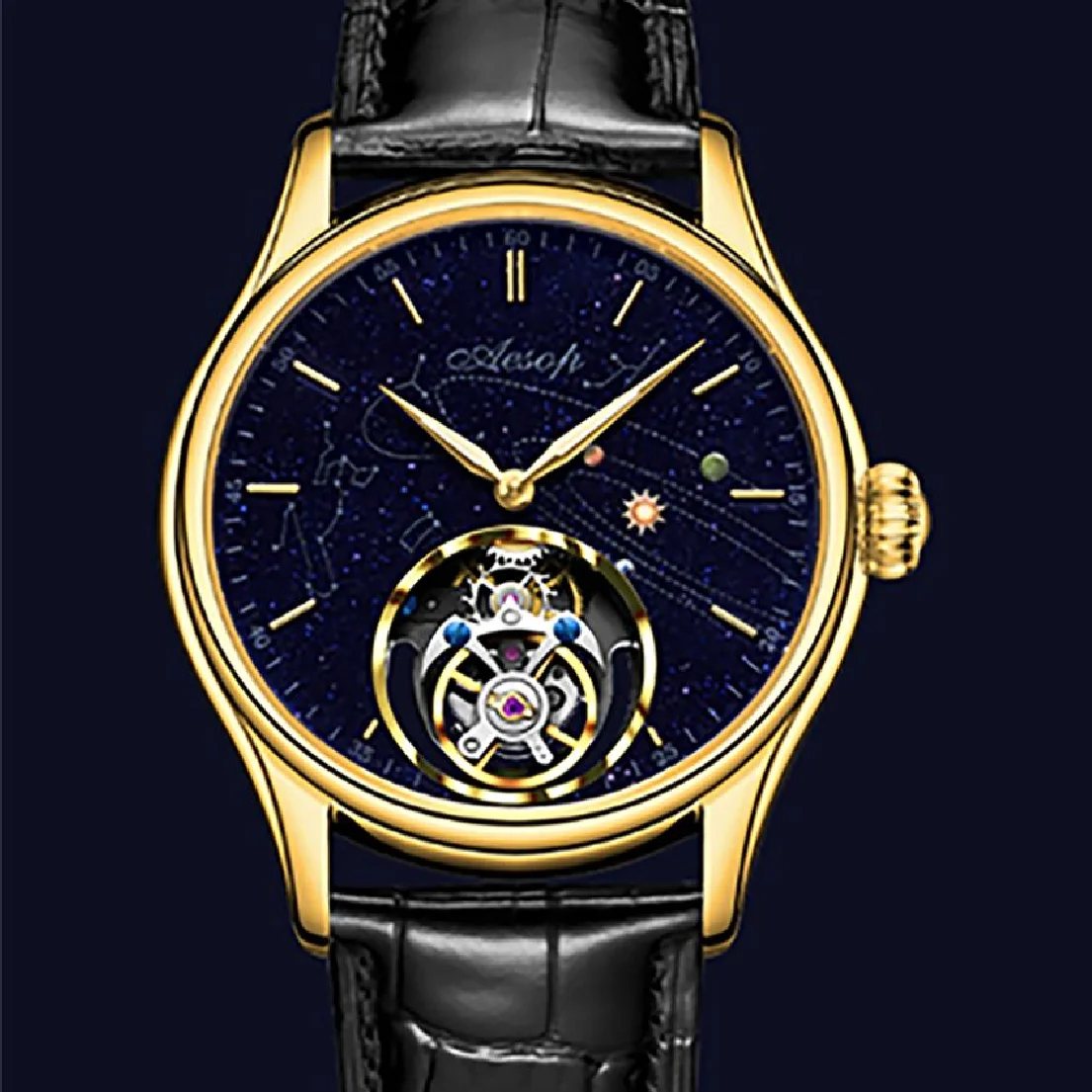 AESOP Genuine Tourbillon Mechanical Diamond Watch for Men Waterproof Wristwatch Luxury Sports Designer Skeleton Timepiece
AESOP Genuine Tourbillon Mechanical Diamond Watch for Men Waterproof Wristwatch Luxury Sports Designer Skeleton Timepiece