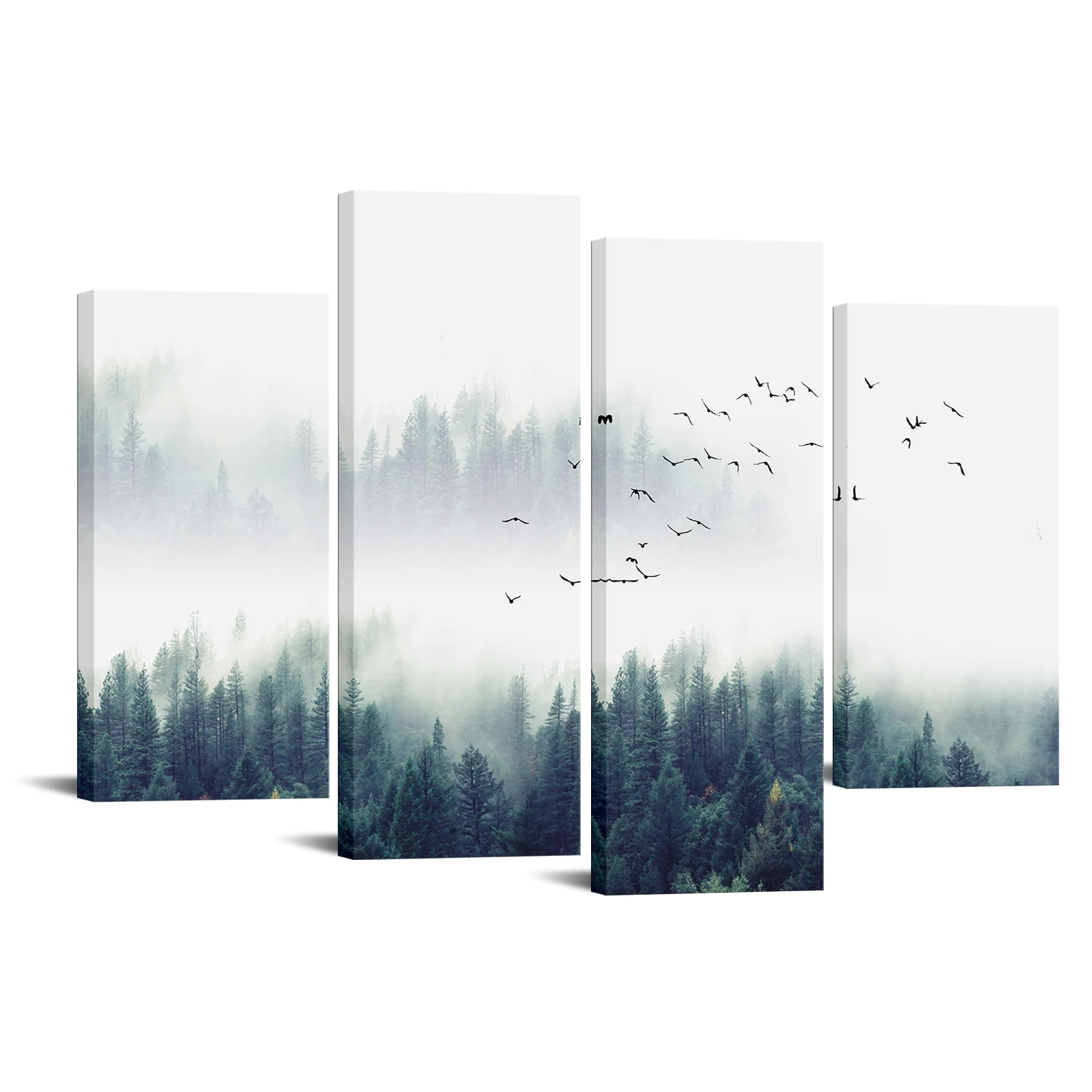 4 Pieces Foggy Forest Poster Home Decor Flying Birds Print Canvas Painting Modern Style Picture Living Room Wall Art
4 Pieces Foggy Forest Poster Home Decor Flying Birds Print Canvas Painting Modern Style Picture Living Room Wall Art