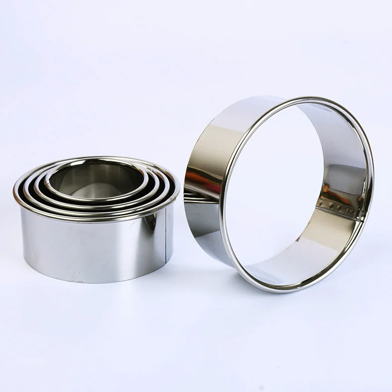 5-piece curling stainless steel mousse circle round cake mold, sugar turned toast biscuit mold baking tool
5-piece curling stainless steel mousse circle round cake mold, sugar turned toast biscuit mold baking tool