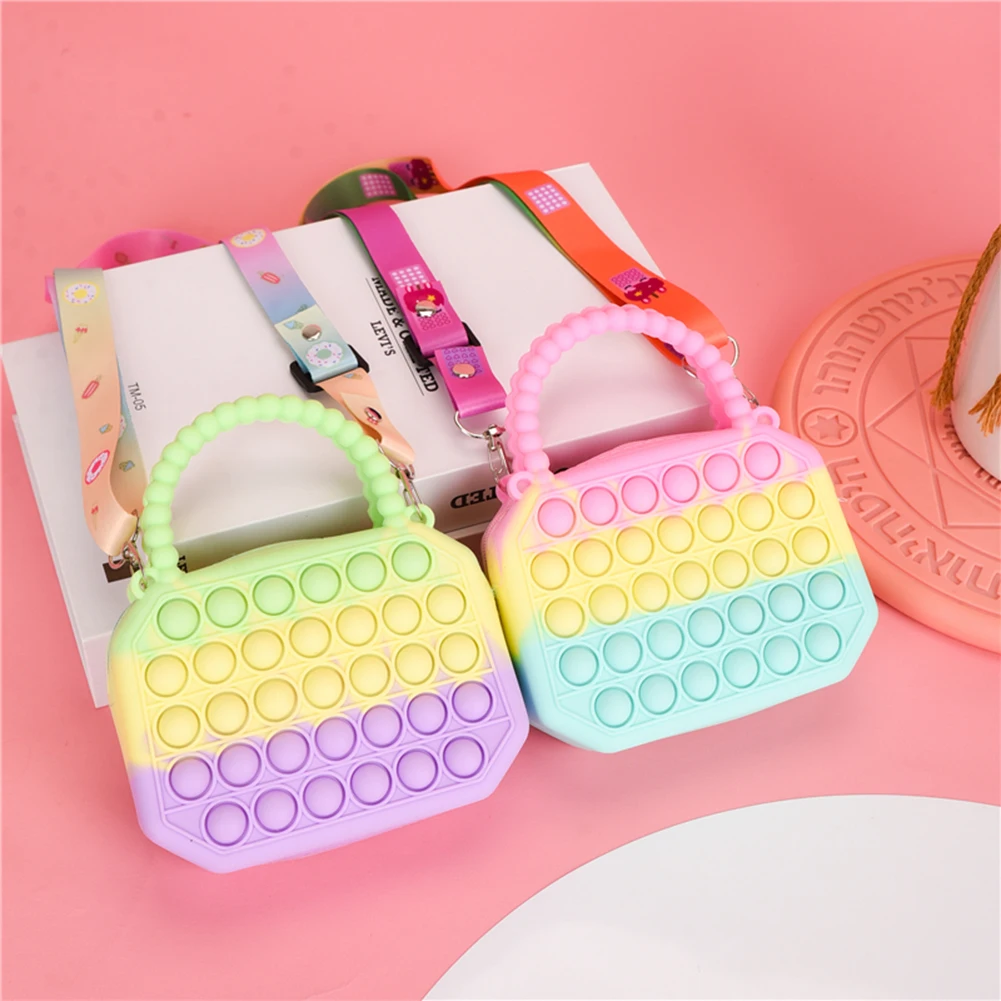 Kids Push Bubbles Shoulder Bag Coin Purse Wallet Stress Autism Crossbody Bags Interactive Sensory Toys for Children
Kids Push Bubbles Shoulder Bag Coin Purse Wallet Stress Autism Crossbody Bags Interactive Sensory Toys for Children