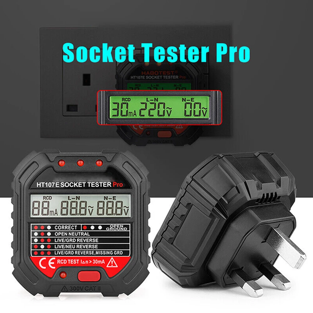 Voltage Detector Socket Tester Multifunctional Outlet Circuit Outlet Tester Polarity Tester UK/EU Plug Detector
Voltage Detector Socket Tester Multifunctional Outlet Circuit Outlet Tester Polarity Tester UK/EU Plug Detector
