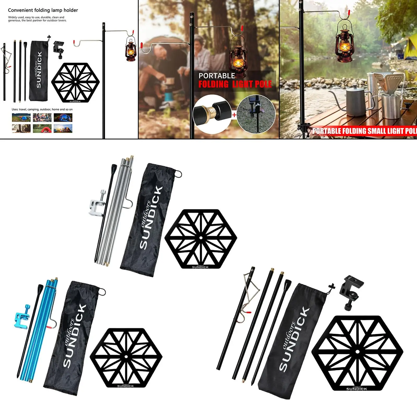Foldable Lamp Holder Rod Shelf Rack Holder Storag Removable Pole Mount W/ Bag for Camping Hiking Picnic BBQ Fishing Traveling
Foldable Lamp Holder Rod Shelf Rack Holder Storag Removable Pole Mount W/ Bag for Camping Hiking Picnic BBQ Fishing Traveling