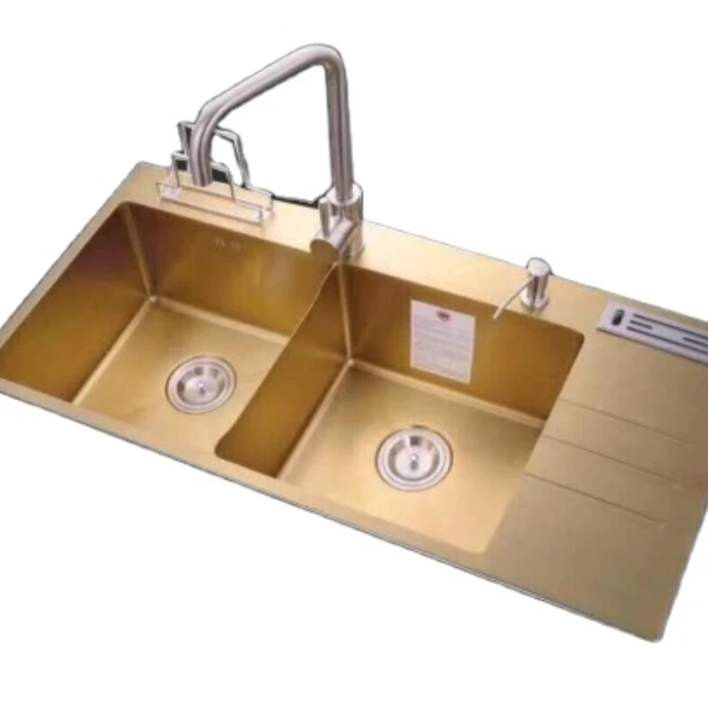LS-10048HB Gold and black Handwashing Sink Designed Undermount Black Stainless Steel Kitchen Sink 
LS-10048HB Gold and black Handwashing Sink Designed Undermount Black Stainless Steel Kitchen Sink