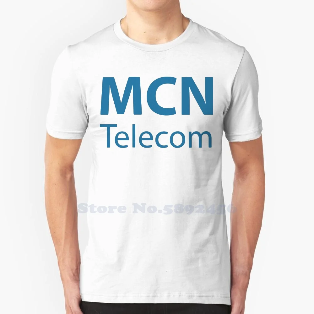 Повседневная футболка с логотипом MCN Telecom, высококачественные Графические футболки из 100% хлопка 
Повседневная футболка с логотипом MCN Telecom, высококачественные Графические футболки из 100% хлопка