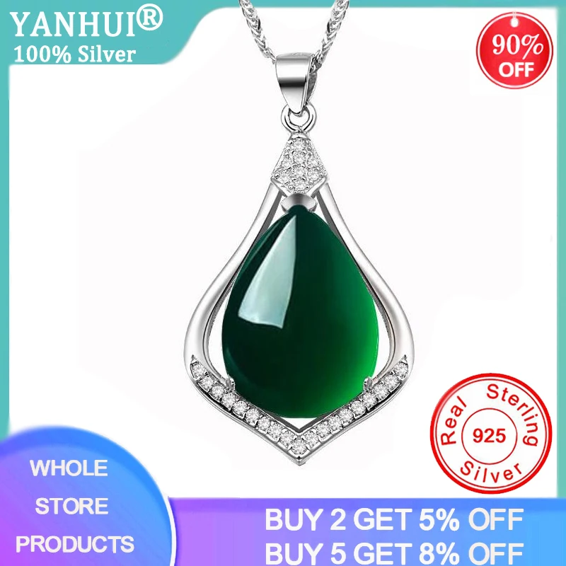 YANHUI Simulated Nano Emerald Pendant Necklace Tibetan Silver Chalcedony Heart Choker Statement Necklace For Women
YANHUI Simulated Nano Emerald Pendant Necklace Tibetan Silver Chalcedony Heart Choker Statement Necklace For Women