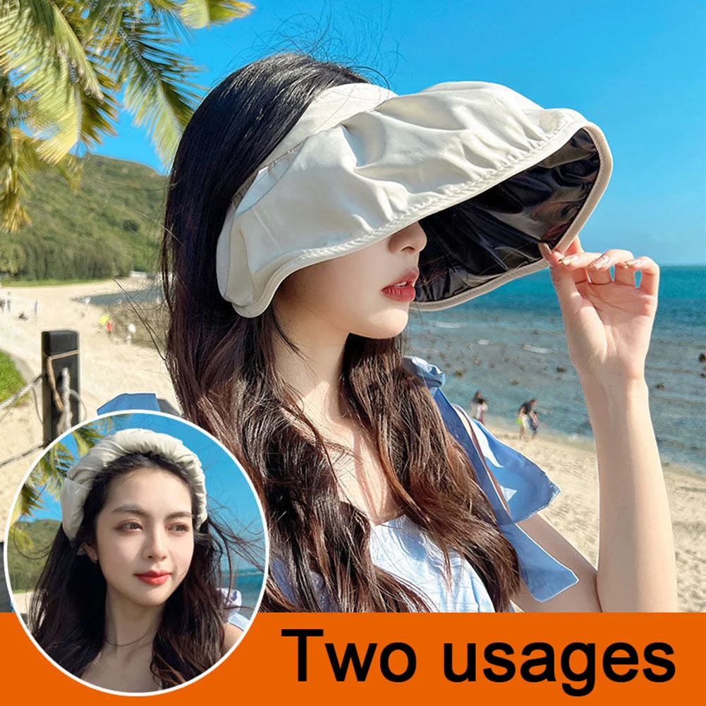 Portable Foldable Wide Large Brim Sun Hat Beach Hats For Women Empty Top Visors Cap Hair Accessories Dual-Use Headband Caps
Portable Foldable Wide Large Brim Sun Hat Beach Hats For Women Empty Top Visors Cap Hair Accessories Dual-Use Headband Caps
