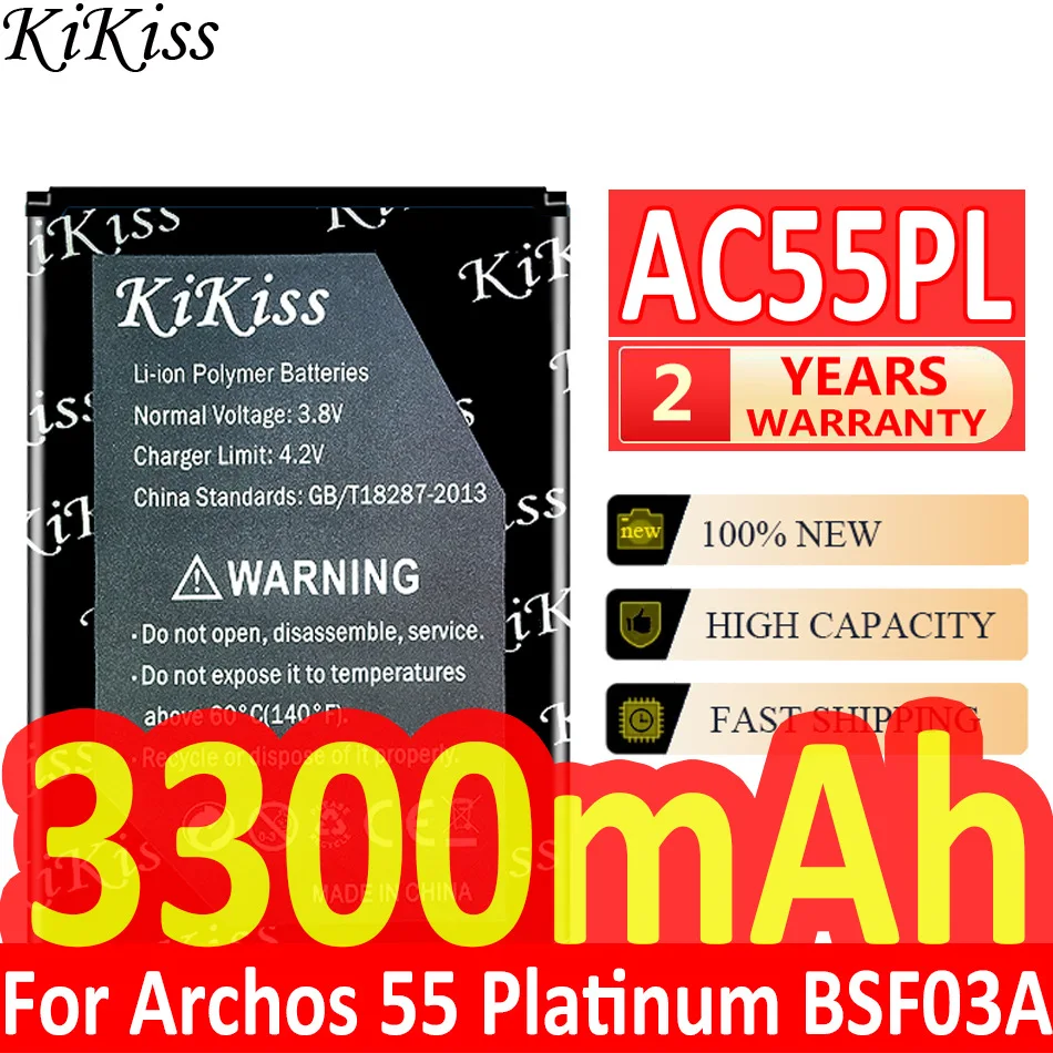 KiKiss Battery AC55PL 3300mAh For Archos 55 Platinum BSF03A Mobile Phone Batteira + Tracking Number
KiKiss Battery AC55PL 3300mAh For Archos 55 Platinum BSF03A Mobile Phone Batteira + Tracking Number