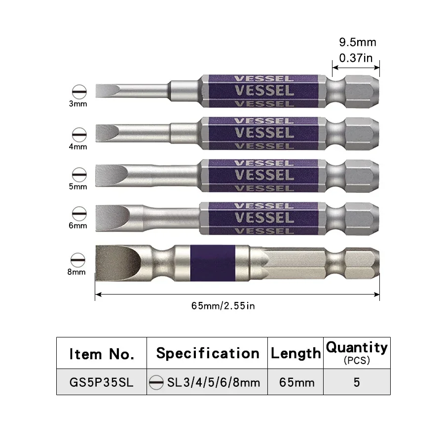 VESSEL GS5P35SL/GS35 Series Go-Sai Power Bit — 1/4 дюйма Phillips/Groove/Hex, ударное сверло, японские инструменты
VESSEL GS5P35SL/GS35 Series Go-Sai Power Bit — 1/4 дюйма Phillips/Groove/Hex, ударное сверло, японские инструменты