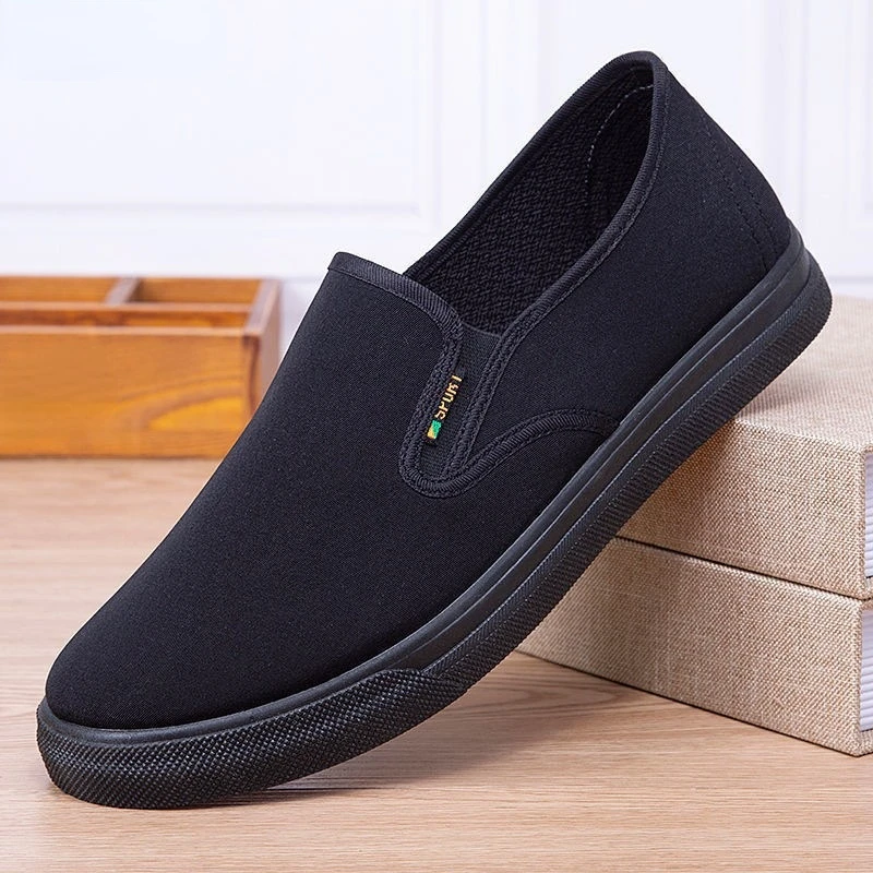 Men's Cloth Shoes Beef Tendon Bottom Non-slip Wear-resistant Men's Shoes Shoes Shallow Canvas Casual Shoes Black Work Shoes
Men's Cloth Shoes Beef Tendon Bottom Non-slip Wear-resistant Men's Shoes Shoes Shallow Canvas Casual Shoes Black Work Shoes