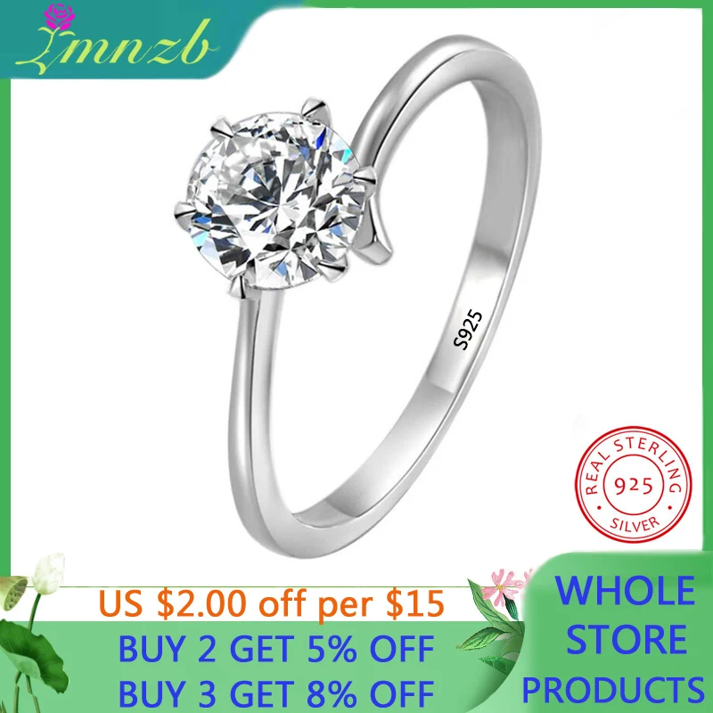 LMNZB Elegant Ring Genuine Tibetan Silver Rings for Women Solitaire 1 Carat Zirconia Diamond Engagement Wedding Band LR404
LMNZB Elegant Ring Genuine Tibetan Silver Rings for Women Solitaire 1 Carat Zirconia Diamond Engagement Wedding Band LR404