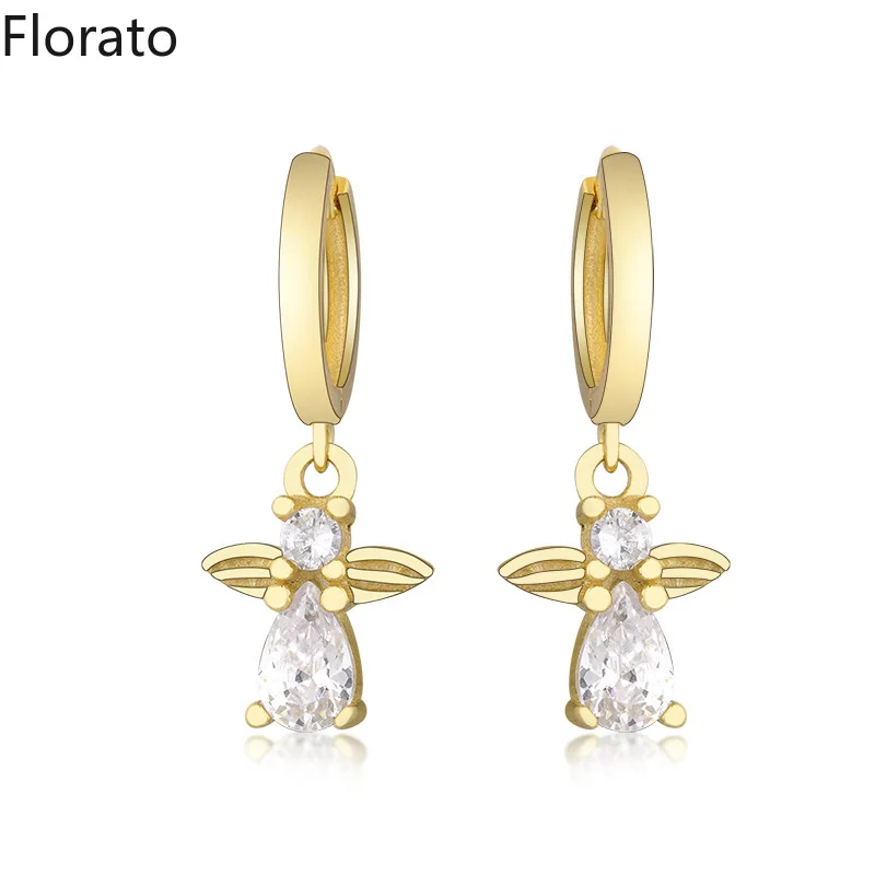 The New Luxury 925 Sterling Silver Earrings Waterdrop Crystal Zircon Angel Drop Hoop Earrings For Women Fashion Wedding Jewelry
The New Luxury 925 Sterling Silver Earrings Waterdrop Crystal Zircon Angel Drop Hoop Earrings For Women Fashion Wedding Jewelry