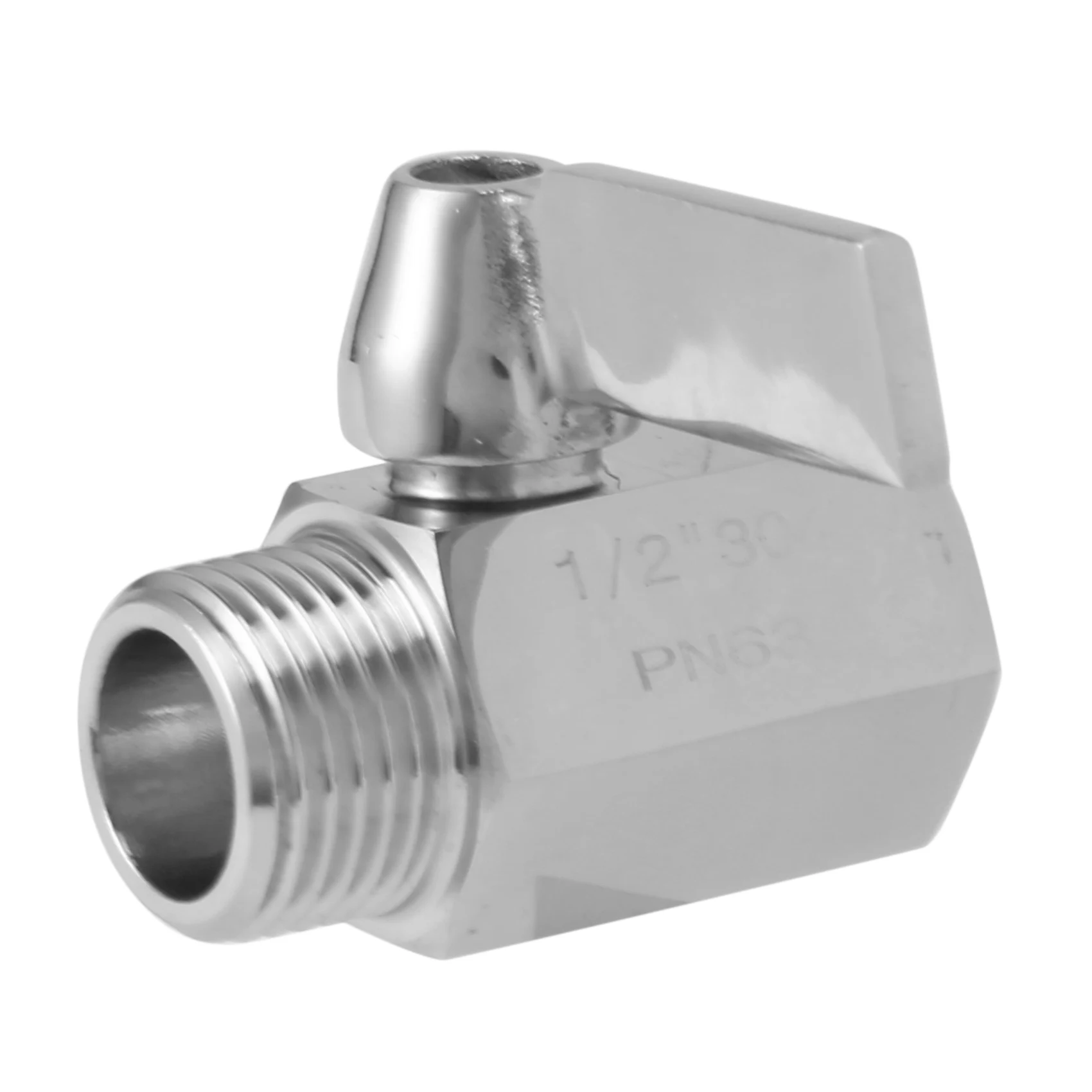 304 Stainless Steel Mini Ball Valve(1/2 Inch Female x Male) NPT Thread, Water Flow Regulator Head Control Valve
304 Stainless Steel Mini Ball Valve(1/2 Inch Female x Male) NPT Thread, Water Flow Regulator Head Control Valve