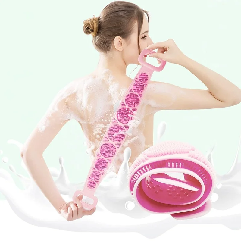 70cm Silicone Back Scrubber Body Brush Bath Belt Bath Shower Exfoliating Belt Wash Bathroom Clean Tools Scrub Stain Removal
70cm Silicone Back Scrubber Body Brush Bath Belt Bath Shower Exfoliating Belt Wash Bathroom Clean Tools Scrub Stain Removal