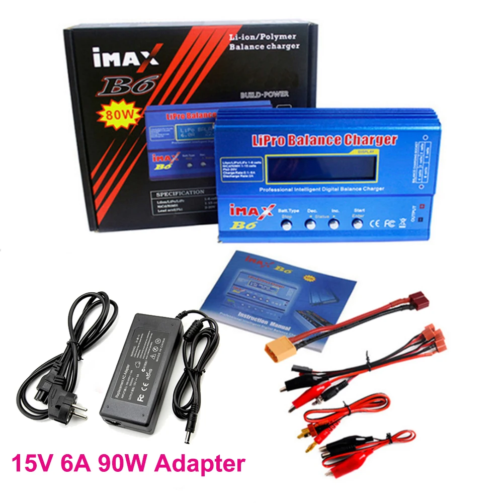 Imax B6 80W Balance Charger T/XT60 Plug With 15V/6A DC Converter Adapter For RC Lipo Battery
Imax B6 80W Balance Charger T/XT60 Plug With 15V/6A DC Converter Adapter For RC Lipo Battery