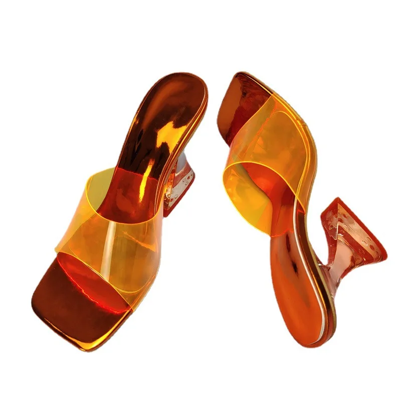 Fashion Color Crystal with sandals ladies shoes transparent with color PVC characteristic sandals woman
Fashion Color Crystal with sandals ladies shoes transparent with color PVC characteristic sandals woman