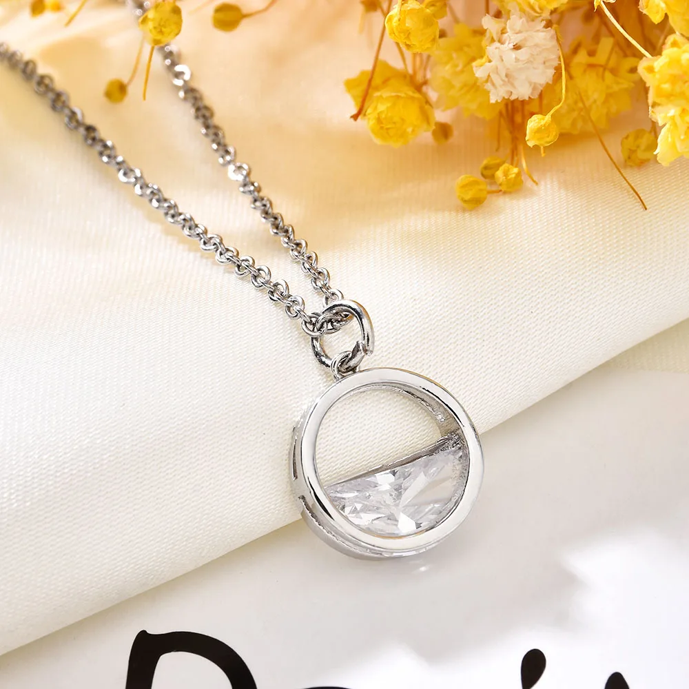 Fashion Stainless Steel Necklace Women Half Round Crystal Pendant Necklaces Short Chain Neckalce Jewelry Gift
Fashion Stainless Steel Necklace Women Half Round Crystal Pendant Necklaces Short Chain Neckalce Jewelry Gift