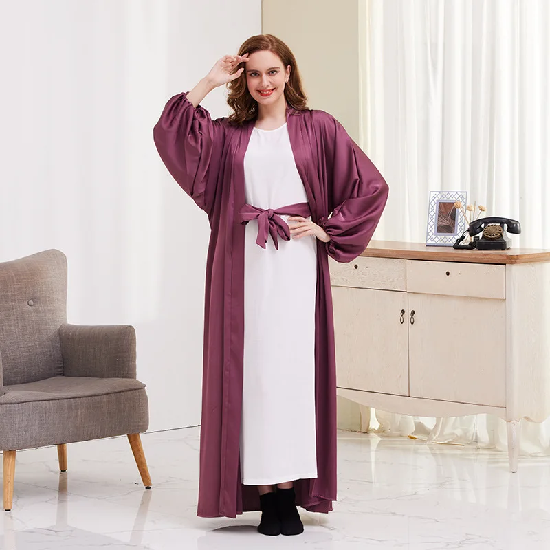 Puff Sleeve Cardigan Summer Dubai Elegant Long Dress Solid Color Women's Robes Lace-up Maxi Vestidos De Mujer
Puff Sleeve Cardigan Summer Dubai Elegant Long Dress Solid Color Women's Robes Lace-up Maxi Vestidos De Mujer