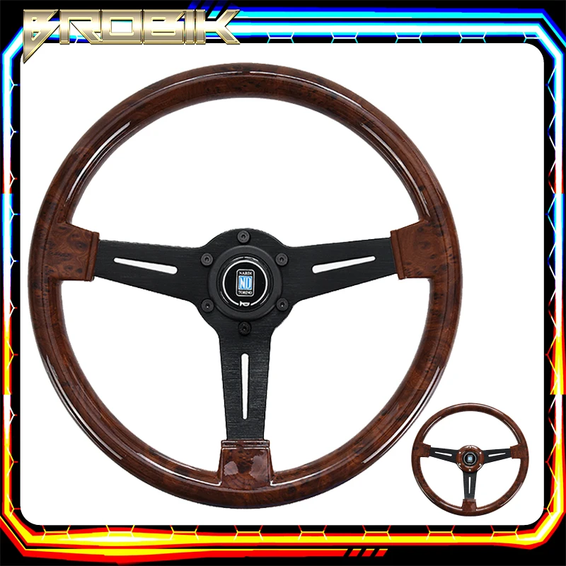 Universal 14 inch ND Retro Wood grain Auto Racing Steering wheels Deep Corn Drifting ABS Sport Steering Wheel With Logo
Universal 14 inch ND Retro Wood grain Auto Racing Steering wheels Deep Corn Drifting ABS Sport Steering Wheel With Logo