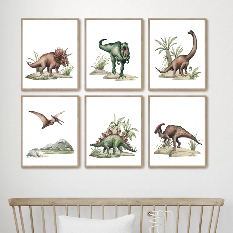 Watercolor Dinosaur Green Leaf Mountain Cartoon Wall Art Canvas Painting Poster And Prints Wall Pictures Kids Room Nursery Decor
Watercolor Dinosaur Green Leaf Mountain Cartoon Wall Art Canvas Painting Poster And Prints Wall Pictures Kids Room Nursery Decor
