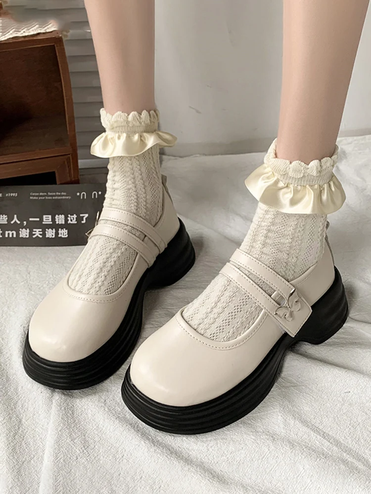 Casual Woman Shoe White Sneakers British Style Clogs Platform Loafers With Fur Round Toe Shallow Mouth Oxfords Preppy Creepers S
Casual Woman Shoe White Sneakers British Style Clogs Platform Loafers With Fur Round Toe Shallow Mouth Oxfords Preppy Creepers S