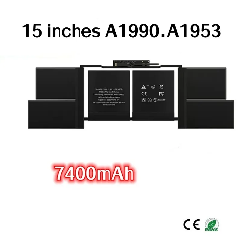 7400 мАч для Apple, Аккумулятор для ноутбука MACBOOK PRO 15 дюймов A1990 A1953, Аккумулятор для ноутбука
7400 мАч для Apple, Аккумулятор для ноутбука MACBOOK PRO 15 дюймов A1990 A1953, Аккумулятор для ноутбука