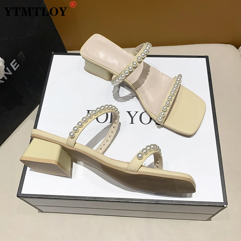 Summer Fashion Square Head Open Toe Rhinestone with High Heel Sandals and Women's Slippers Slides Cute Zapatos Para Mujer
Summer Fashion Square Head Open Toe Rhinestone with High Heel Sandals and Women's Slippers Slides Cute Zapatos Para Mujer