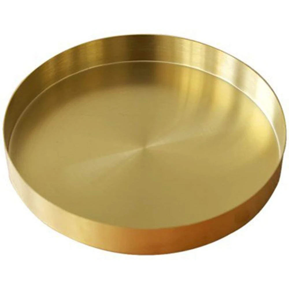 Round Gold Tray Metal Decorative Tray Makeup Tray Organizer for Vanity Bathroom Dress Matte Brass Finish 11.8 Inch
Round Gold Tray Metal Decorative Tray Makeup Tray Organizer for Vanity Bathroom Dress Matte Brass Finish 11.8 Inch