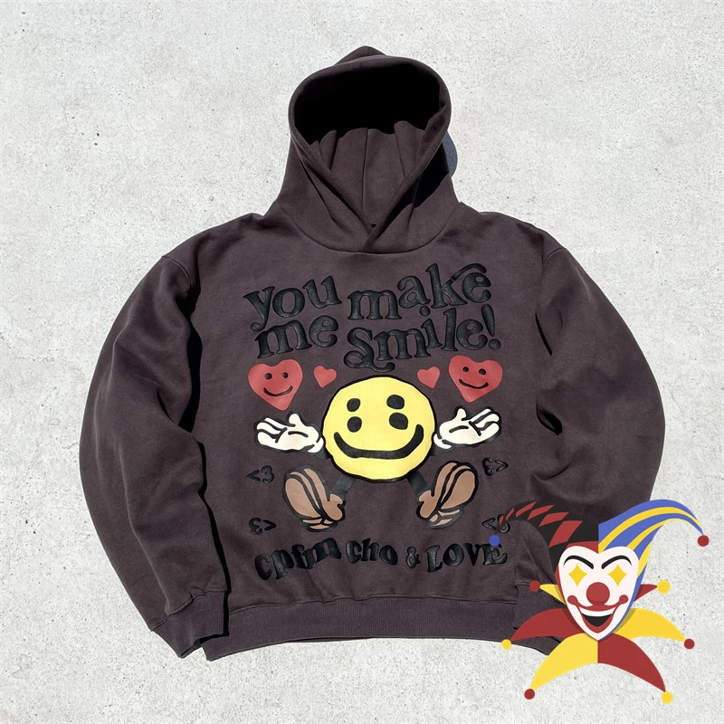 

CPFM.XYZ Smiley Face Foam Printed Kanye West Hoodie CPFM XYZ Streetwear Tops Coat Hooded Pullover