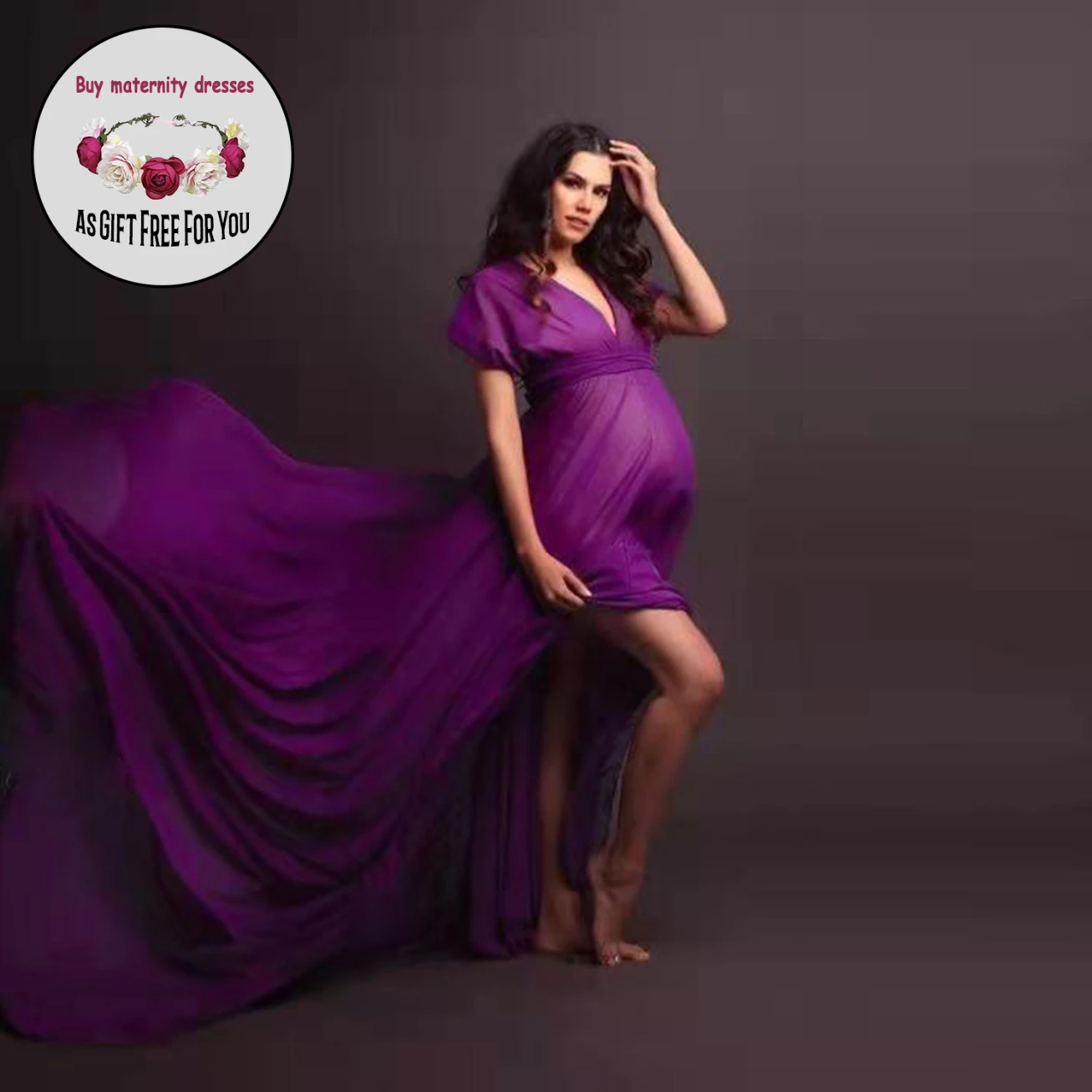 Women Pregnant Dresses Chiffon Deep V-neck Photography Props Pregnancy Maxi Dress maternity dress for photography
Women Pregnant Dresses Chiffon Deep V-neck Photography Props Pregnancy Maxi Dress maternity dress for photography