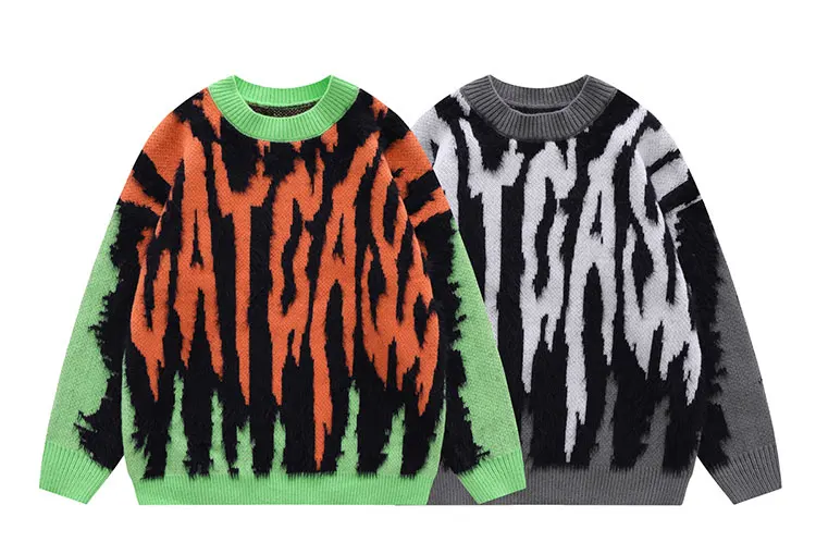 Vintage Green Orange Knitted Sweater Men's Street Oversized Jumper Pullover Thick Sweater Grandpa Ugly Sweater Women's
Vintage Green Orange Knitted Sweater Men's Street Oversized Jumper Pullover Thick Sweater Grandpa Ugly Sweater Women's