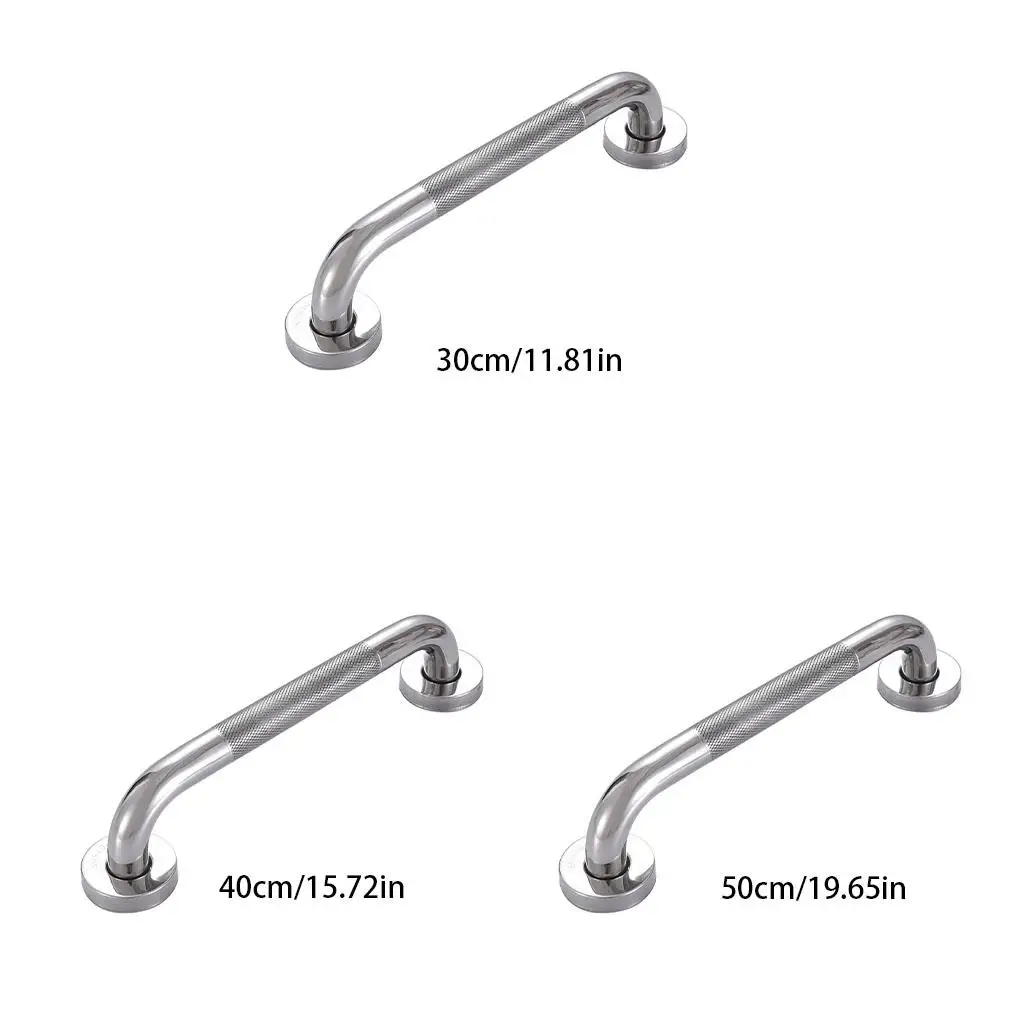 

Shower Balance Bar with Textured Handle Stainless Steel Safety Bathroom Handrail Elderly Use Hand Grip for Hotel Using No 2