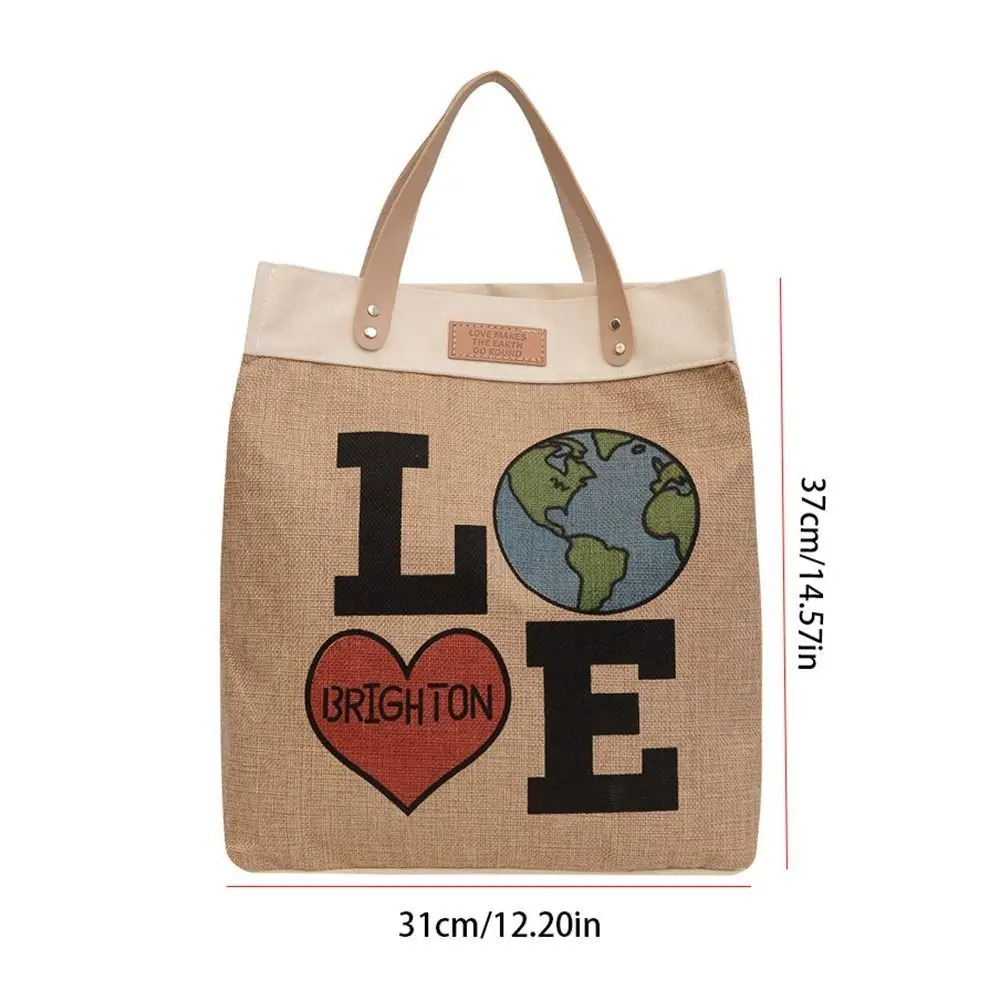 Cloth Handbag Lightweight Print Linen Eco Shopping Bag Large Capacity Letter Tote Bag Shopping 
Cloth Handbag Lightweight Print Linen Eco Shopping Bag Large Capacity Letter Tote Bag Shopping