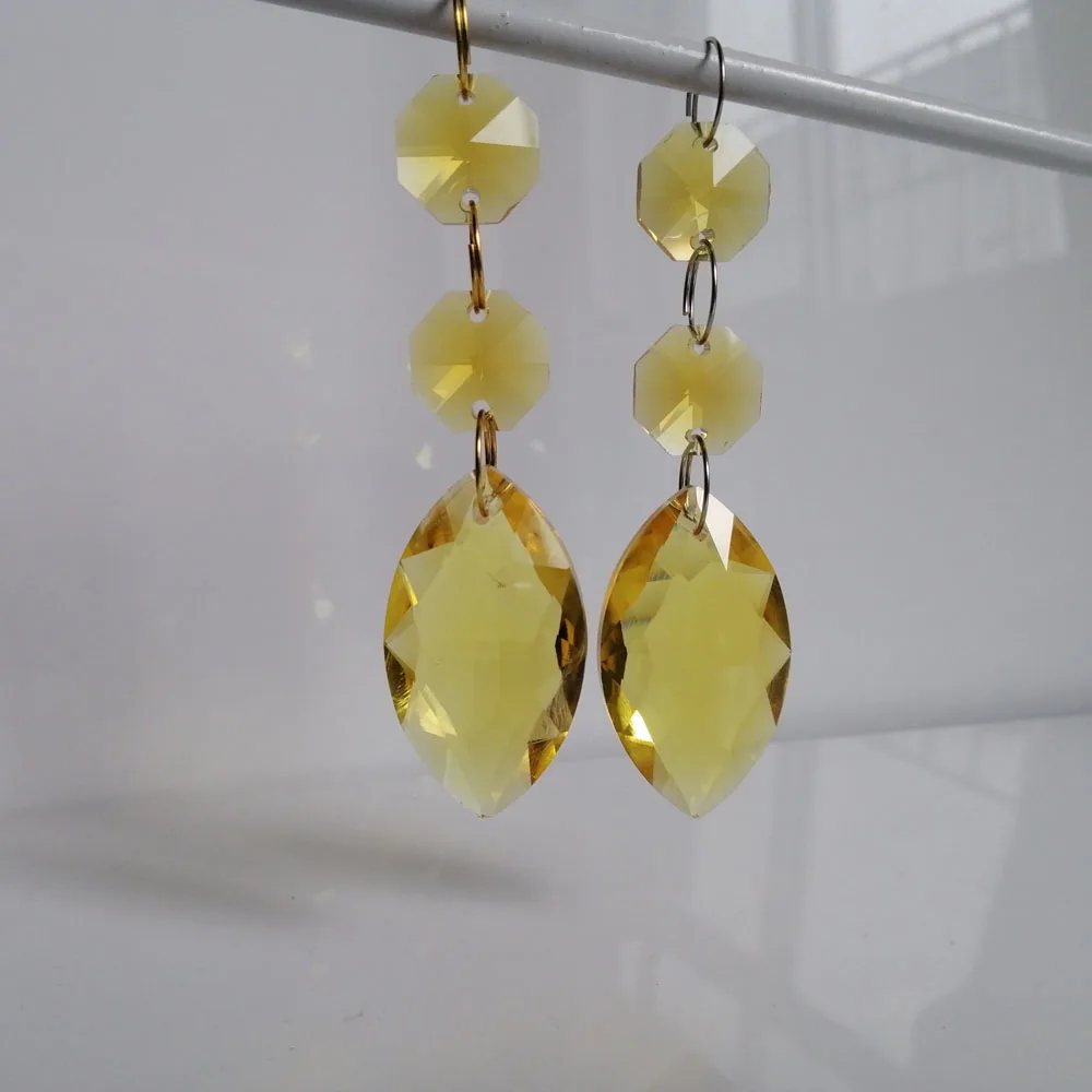 Camal 2Pcs Yellow 38mm Horse-eye Shaped Drop Crystal Pendant w/ 14mm Octagon Beads SunCatcher Garland Lighting Chandelier Parts
Camal 2Pcs Yellow 38mm Horse-eye Shaped Drop Crystal Pendant w/ 14mm Octagon Beads SunCatcher Garland Lighting Chandelier Parts