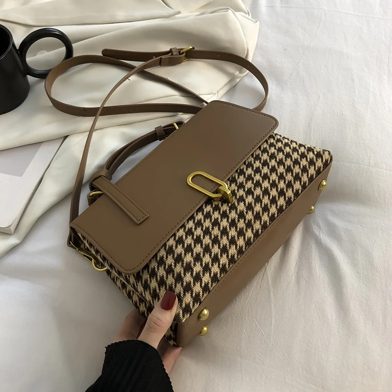 Houndstooth Designer Small PU Leather Crossbody Bags with Short Handle for Women 2022 hit Lady Shoulder Purses and Handbags
Houndstooth Designer Small PU Leather Crossbody Bags with Short Handle for Women 2022 hit Lady Shoulder Purses and Handbags