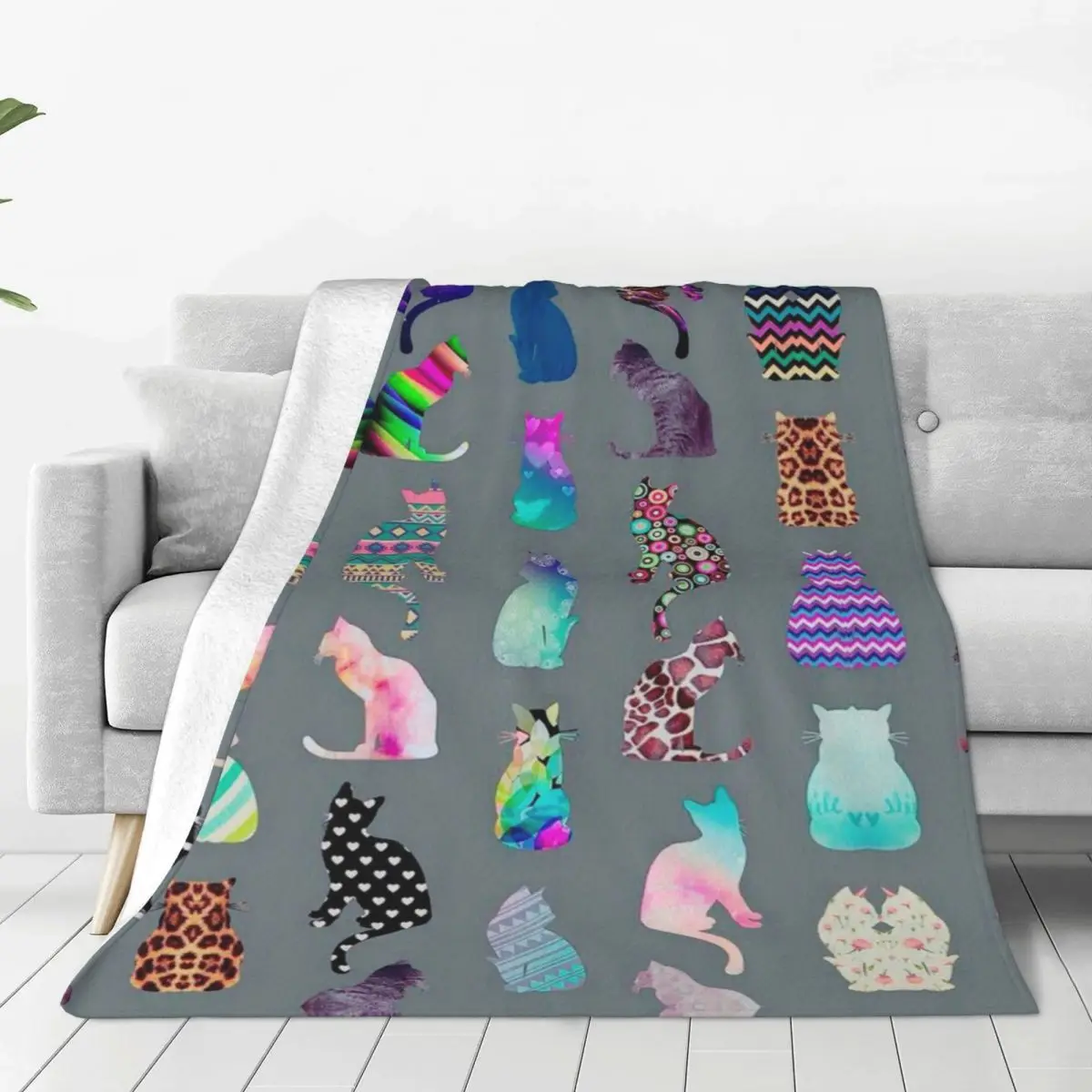 Colorful Cats Soft Flannel Throw Blanket for Couch Bed Warm Blanket Lightweight Blankets for Sofa Travel Blanket
Colorful Cats Soft Flannel Throw Blanket for Couch Bed Warm Blanket Lightweight Blankets for Sofa Travel Blanket