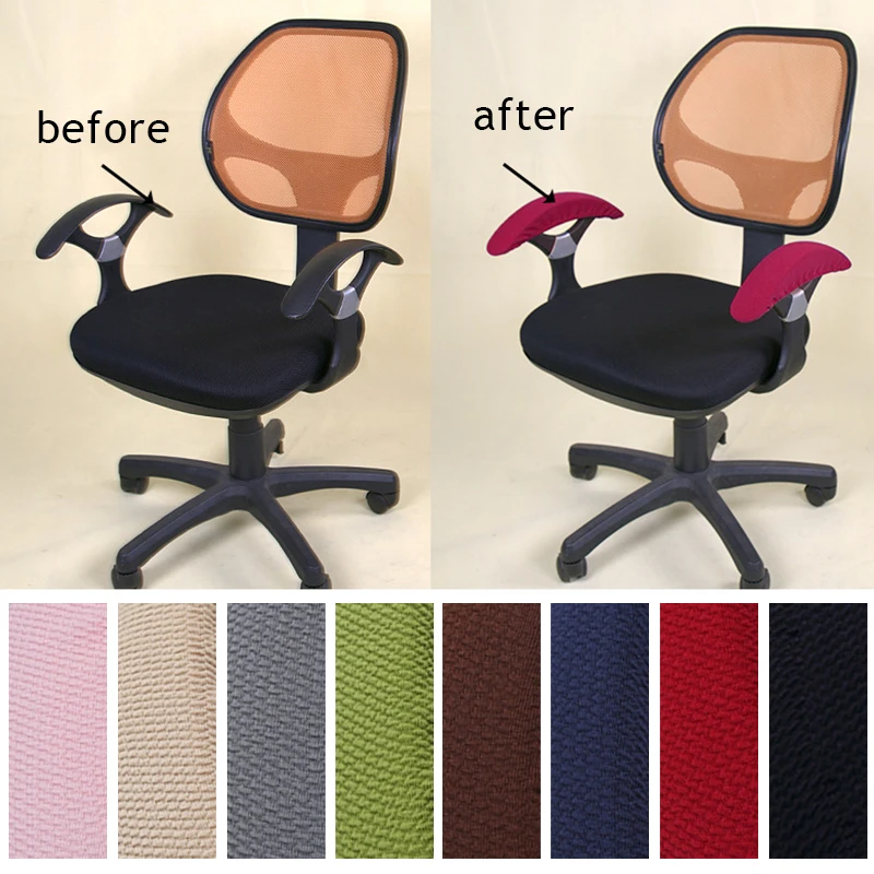 

Removable Stretch Spandex Dining Chair Armrest Covers Polyester Office Computer Chair Armrest Cover Elbow Arm Rest Covering