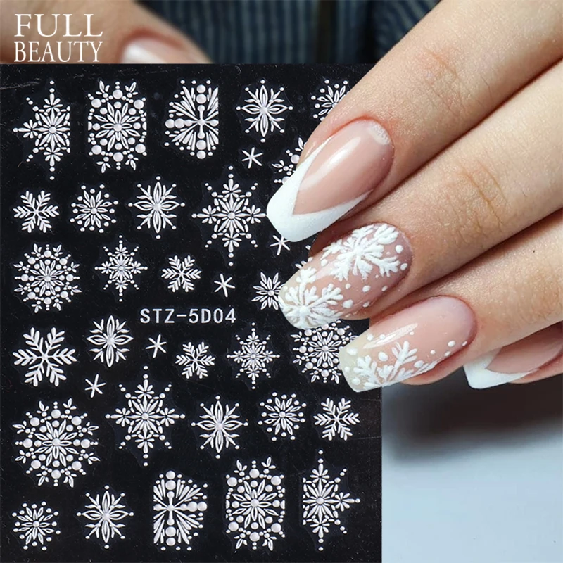 5D White Snowflakes Embossed Sticker Christmas New Year Nail Art Design Winter Charms Flower Manicure Slider Decals CHSTZ5D01-08
5D White Snowflakes Embossed Sticker Christmas New Year Nail Art Design Winter Charms Flower Manicure Slider Decals CHSTZ5D01-08