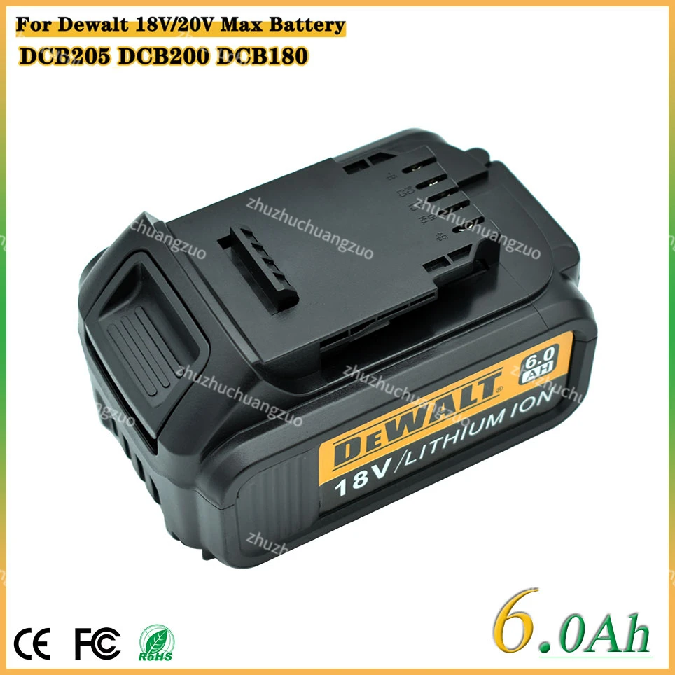 Original Dewalt 18V 3.0Ah/4.0Ah/5.0Ah/6.0Ah Electric tools Li-Ion Battery Compatible with dewalt DCB200 DCB205 DCB201 DCB203
Original Dewalt 18V 3.0Ah/4.0Ah/5.0Ah/6.0Ah Electric tools Li-Ion Battery Compatible with dewalt DCB200 DCB205 DCB201 DCB203