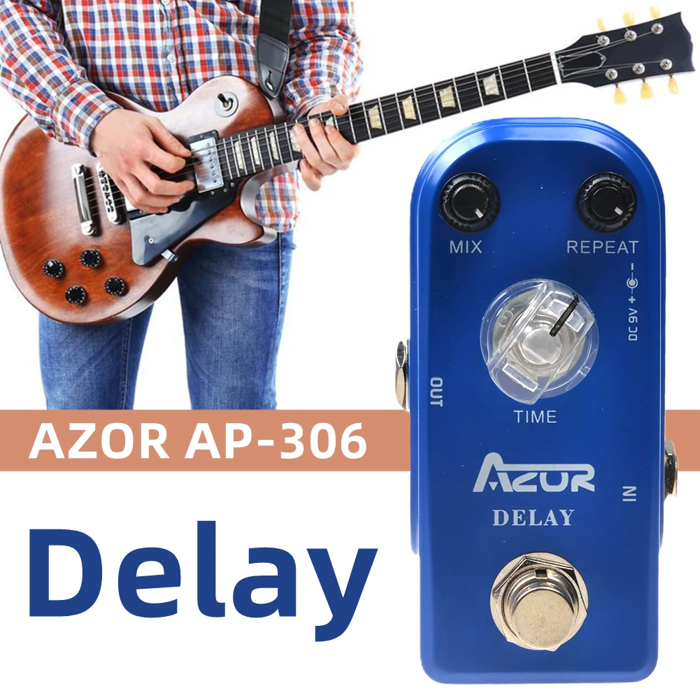 AZOR AP-306 Classic Vintage Analog Delay Electric Guitar Effects Pedal Mini Single Type Pure Analog Whole Circuit Vintage Delay
AZOR AP-306 Classic Vintage Analog Delay Electric Guitar Effects Pedal Mini Single Type Pure Analog Whole Circuit Vintage Delay