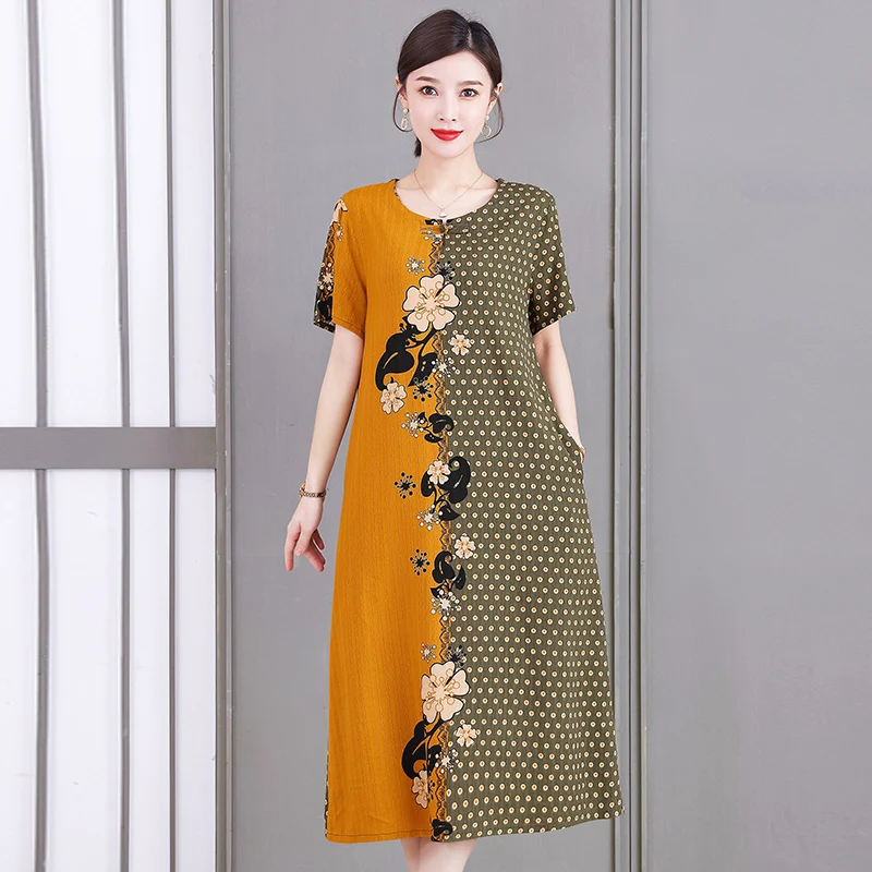 New Print Hot 2022 New Fashion Floral Printed Summer Dress Vestidos Elegant Short Sleeve Slim O-Neck Party Women clothing
New Print Hot 2022 New Fashion Floral Printed Summer Dress Vestidos Elegant Short Sleeve Slim O-Neck Party Women clothing