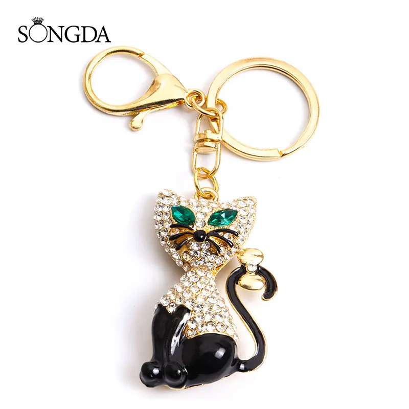 Fashion Enamel Oil Drop Cat Pendant Keychain Shiny Crystal Animal Alloy Metal Keyring Handbag Car Key Holder Women Jewelry Gifts
Fashion Enamel Oil Drop Cat Pendant Keychain Shiny Crystal Animal Alloy Metal Keyring Handbag Car Key Holder Women Jewelry Gifts