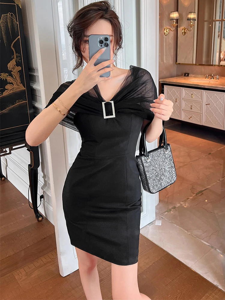 Fashion French Women Evening Dress Chic Black Sexy Chest Wrapping Backless Slim Mini Party Club Prom Femme Mujer Vestidos Fiesta
Fashion French Women Evening Dress Chic Black Sexy Chest Wrapping Backless Slim Mini Party Club Prom Femme Mujer Vestidos Fiesta