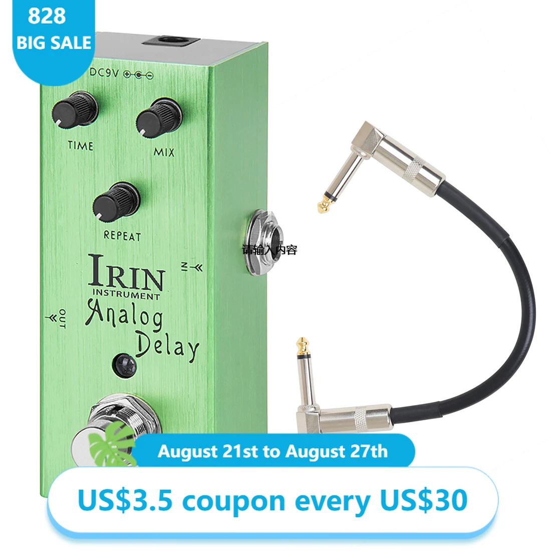 IRIN YF-02 ANALOG DELAY Digital Circuit Delay Effect Pedal Warm True Bypass Circuit Guitar Processor Accessories
IRIN YF-02 ANALOG DELAY Digital Circuit Delay Effect Pedal Warm True Bypass Circuit Guitar Processor Accessories
