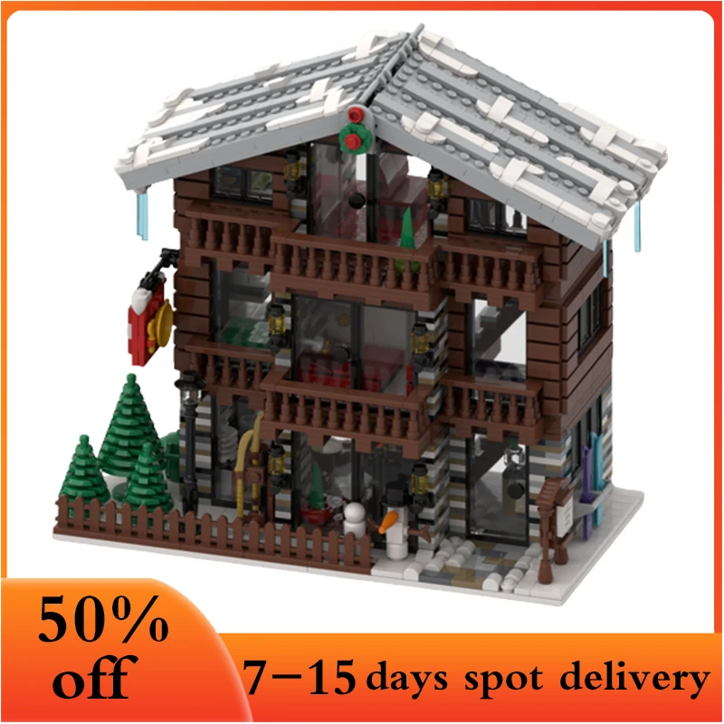 Creative Street View Model MOC Winter Village Swiss Restaurant and Hotel Building Block Model DIY Children's Toys Christmas Gift
Creative Street View Model MOC Winter Village Swiss Restaurant and Hotel Building Block Model DIY Children's Toys Christmas Gift