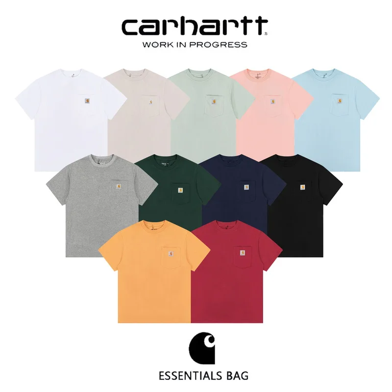 

Solid Color Carhartt Wip 2022 Brand Cotton 100% Men‘s Women‘s T-shirt Pure Color O-neck Tops Tees For Male T SHIRT Clothes
