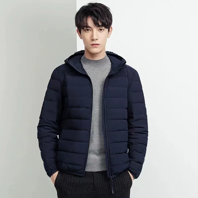 New Man Ultra Light Down Jacket Hooded Soft Matt Fabric Waterproof 90% Down Jackets Seamless Winter Autumn Warm Down Coat
New Man Ultra Light Down Jacket Hooded Soft Matt Fabric Waterproof 90% Down Jackets Seamless Winter Autumn Warm Down Coat