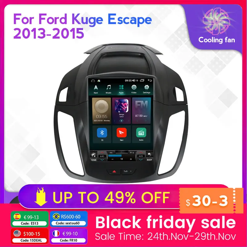 9.7inch vertical screen Car Radio For Ford Kuga 2 Escape 3 2012 - 2019 Multimedia GPS Navigation Built-in Carplay DSP RDS 
9.7inch vertical screen Car Radio For Ford Kuga 2 Escape 3 2012 - 2019 Multimedia GPS Navigation Built-in Carplay DSP RDS