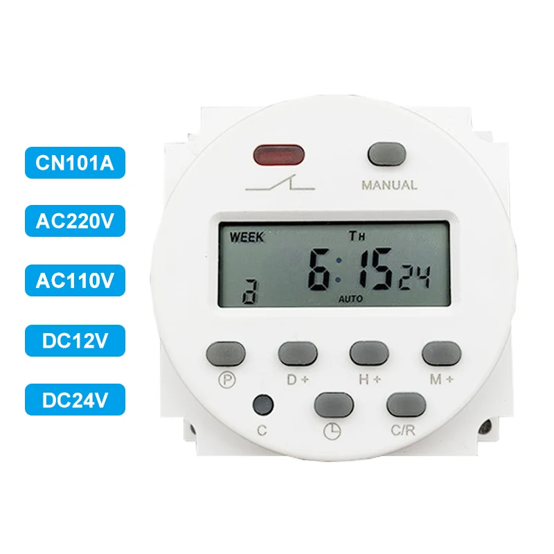 CN101A LCD Tme Switch 220VAC 12VDC 24VDC 110VAC Programmer Electronic Digital Microcomputer
CN101A LCD Tme Switch 220VAC 12VDC 24VDC 110VAC Programmer Electronic Digital Microcomputer