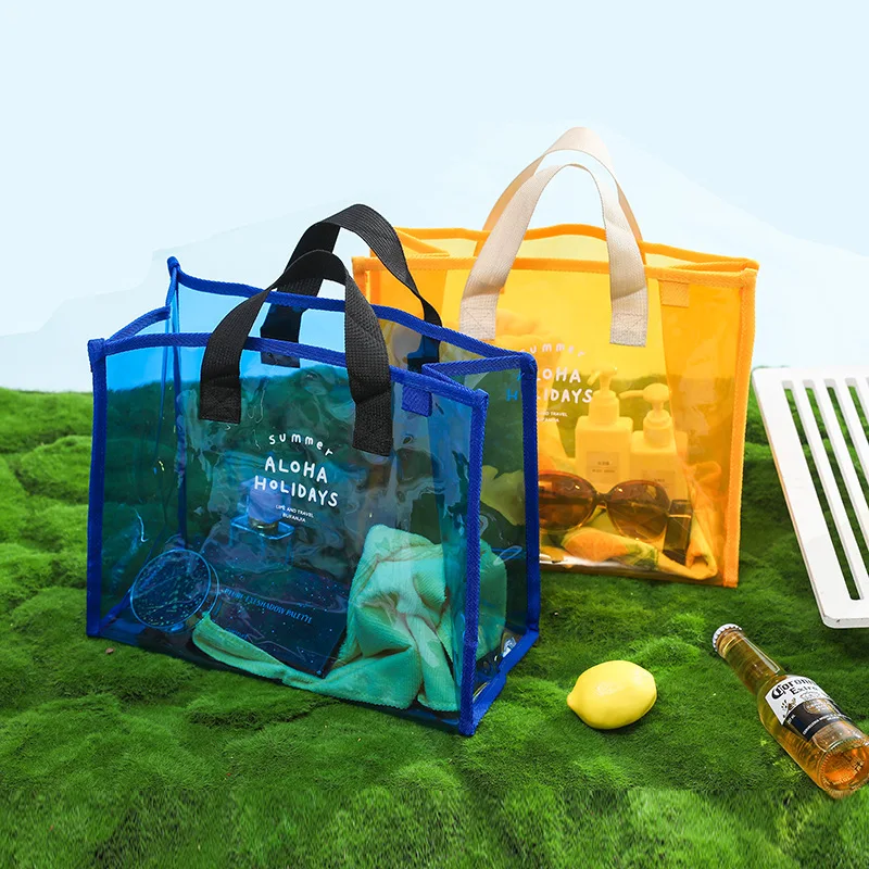 1Pc Women Waterproof Transparent Bag Portable Beach Bag Large Capacity Plastic Bags
1Pc Women Waterproof Transparent Bag Portable Beach Bag Large Capacity Plastic Bags