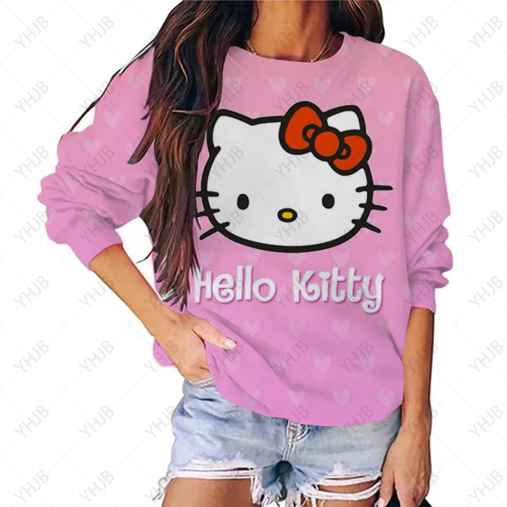 Женские толстовки Hello Kitty, новинка 2023, модные повседневные толстовки с красивым принтом для девочек, женские толстовки с круглым вырезом, шикарные пуловеры, топы
Женские толстовки Hello Kitty, новинка 2023, модные повседневные толстовки с красивым принтом для девочек, женские толстовки с круглым вырезом, шикарные пуловеры, топы